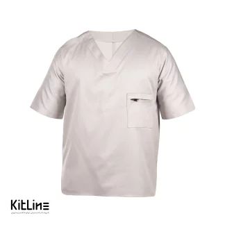 روپوش آستین کوتاه تک جیب طوسی SS-UNIFORM