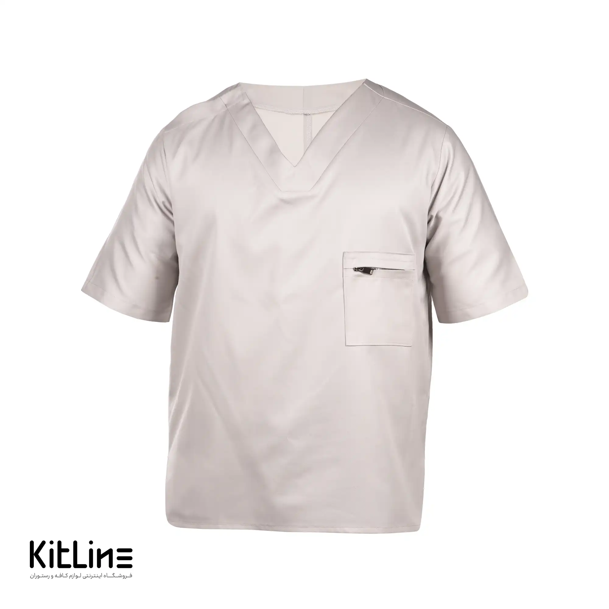 روپوش آستین کوتاه تک جیب طوسی SS-UNIFORM