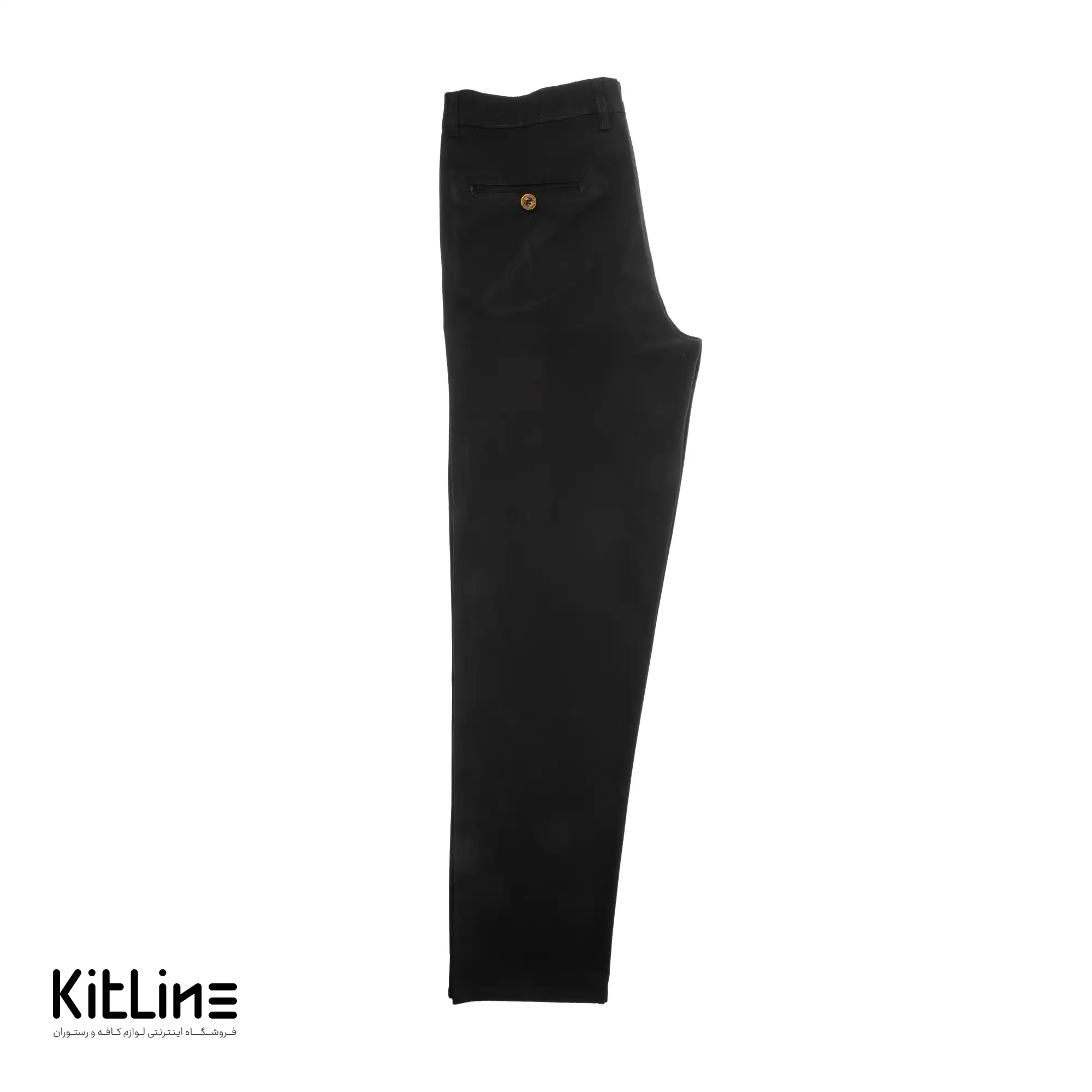 شلوار کتان کلاسیک مشکی سارا فرم - تصویر 2