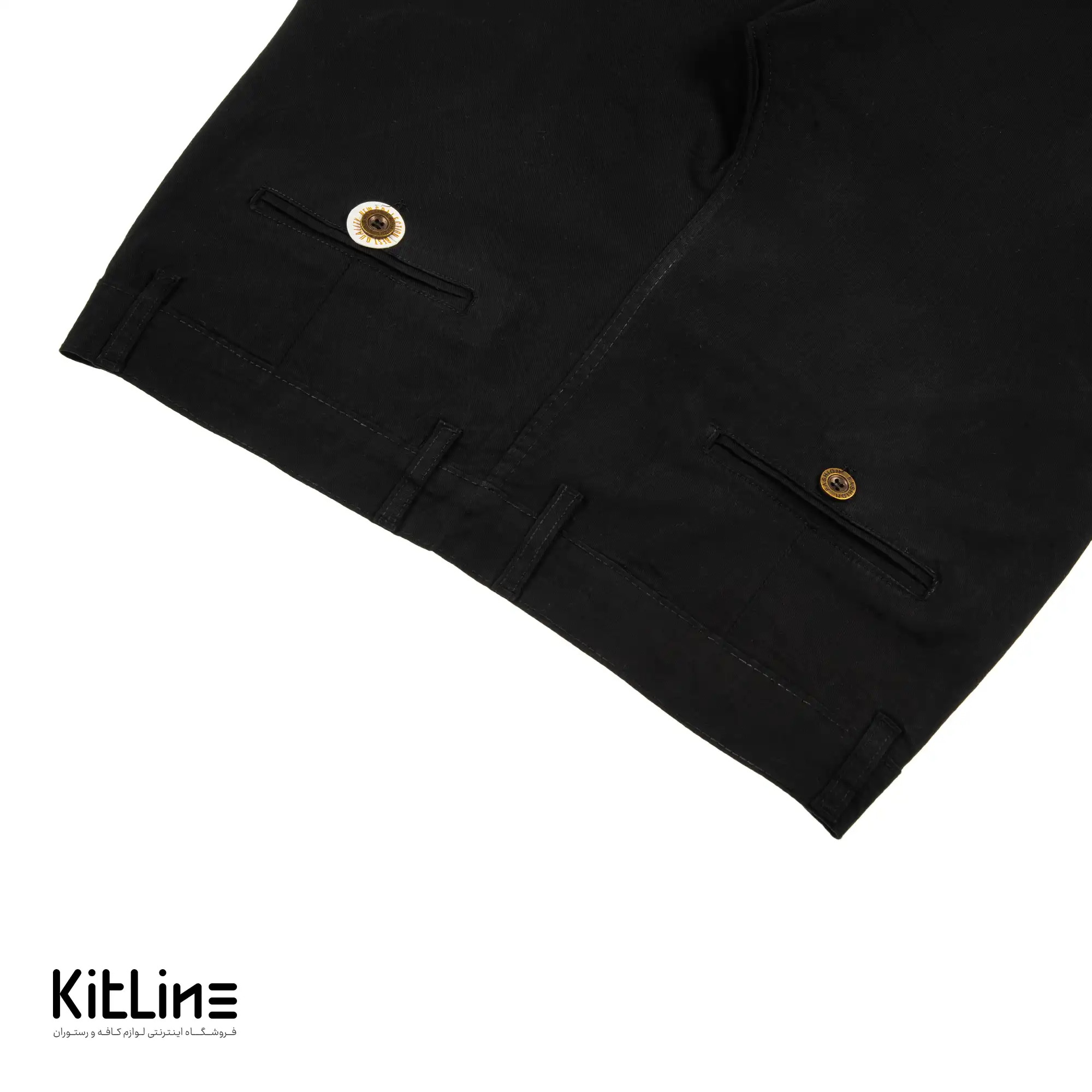 شلوار کتان کلاسیک مشکی سارا فرم - تصویر 4