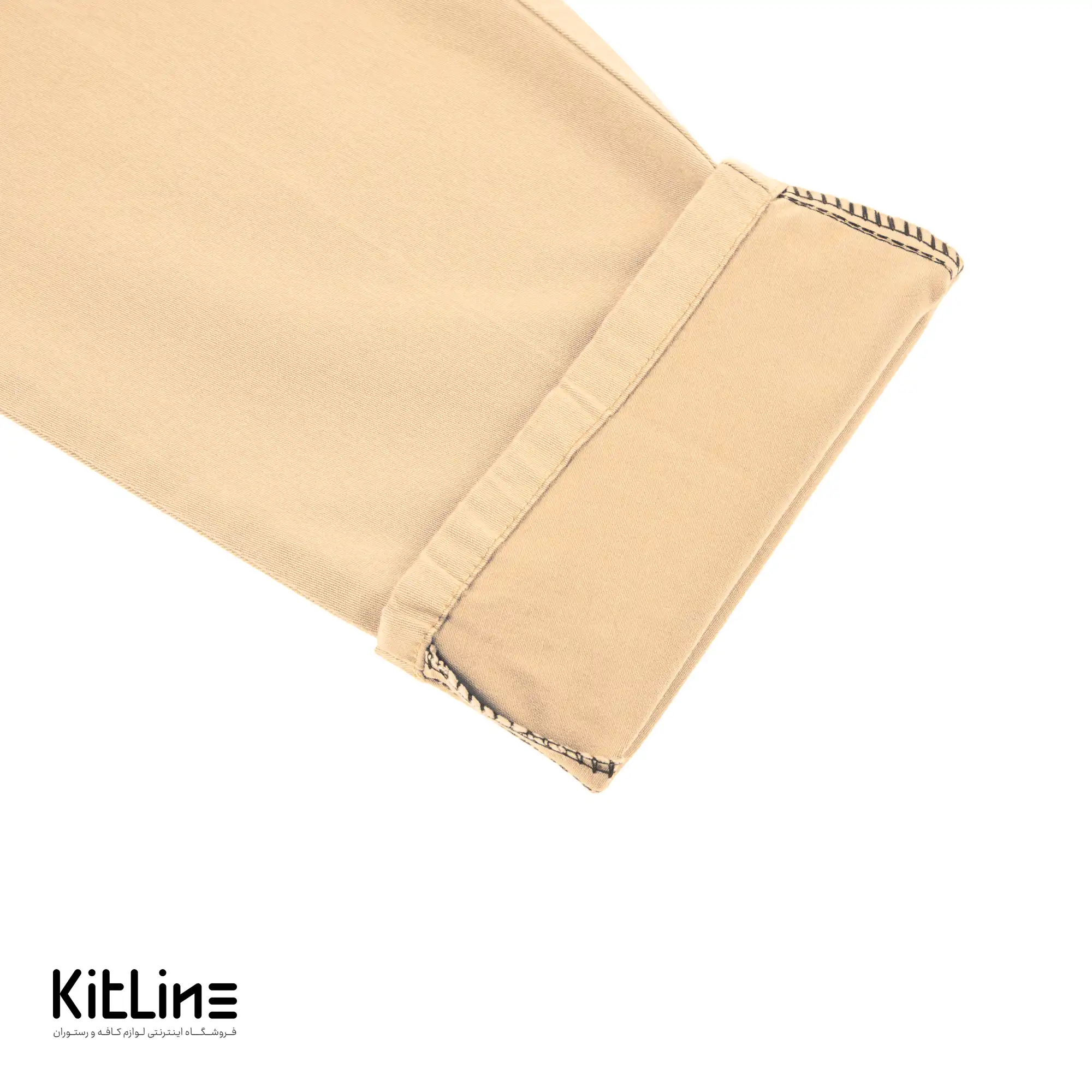 شلوار کتان کلاسیک کرم سارا فرم - تصویر 5