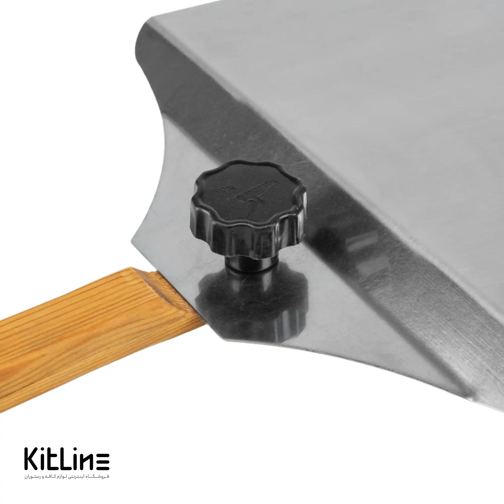 پارو پیتزا استیل مستطیلی کف ۲۸ دسته تاشو چوبی ۲۵ سانتیمتری کوکینگ فلیم (Cooking Flame) - تصویر 4