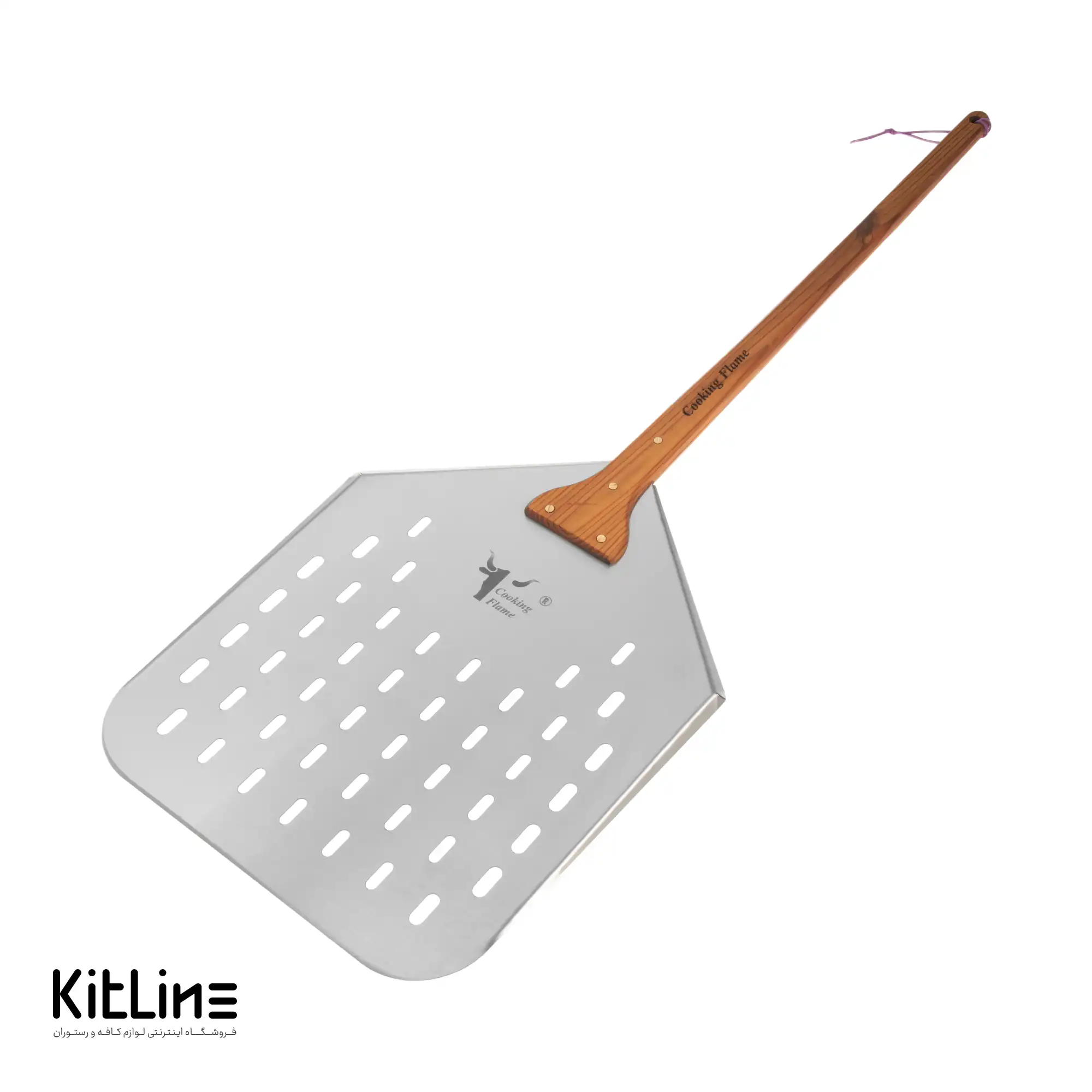 پارو پیتزا پانچ استیل مستطیلی کف ۳۵ دسته چوبی ۶۰ سانتیمتری کوکینگ فلیم (Cooking Flame) - تصویر 3