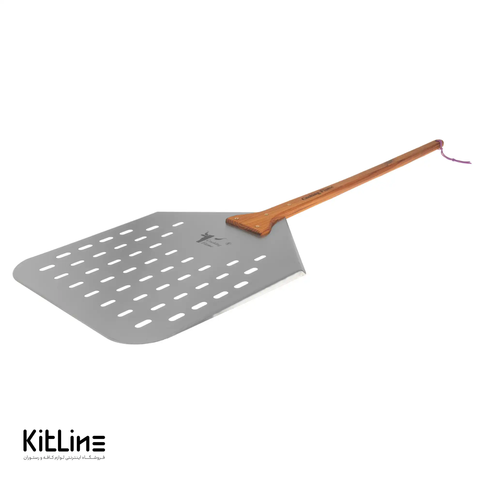 پارو پیتزا پانچ استیل مستطیلی کف ۳۵ دسته چوبی ۶۰ سانتیمتری کوکینگ فلیم (Cooking Flame) - تصویر 4