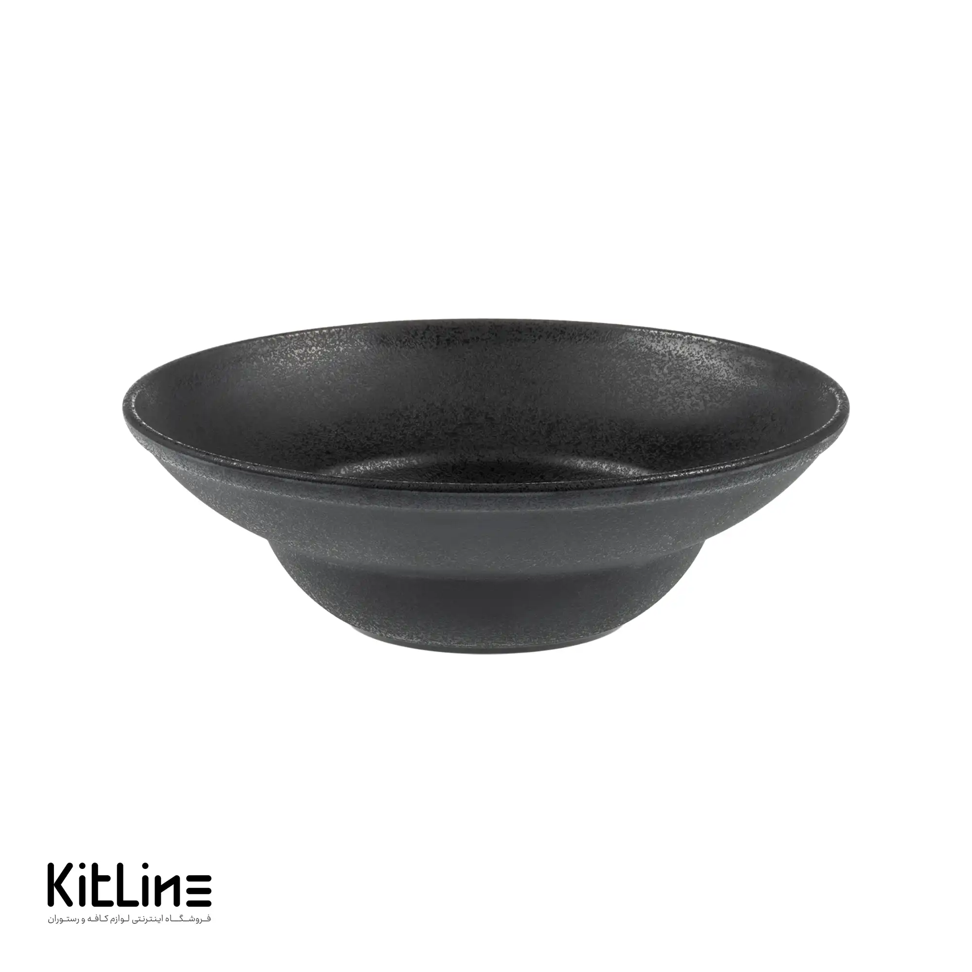 بشقاب گود ملامین ۲۵ سانتیمتری مشکی مات تورزن - تصویر 2
