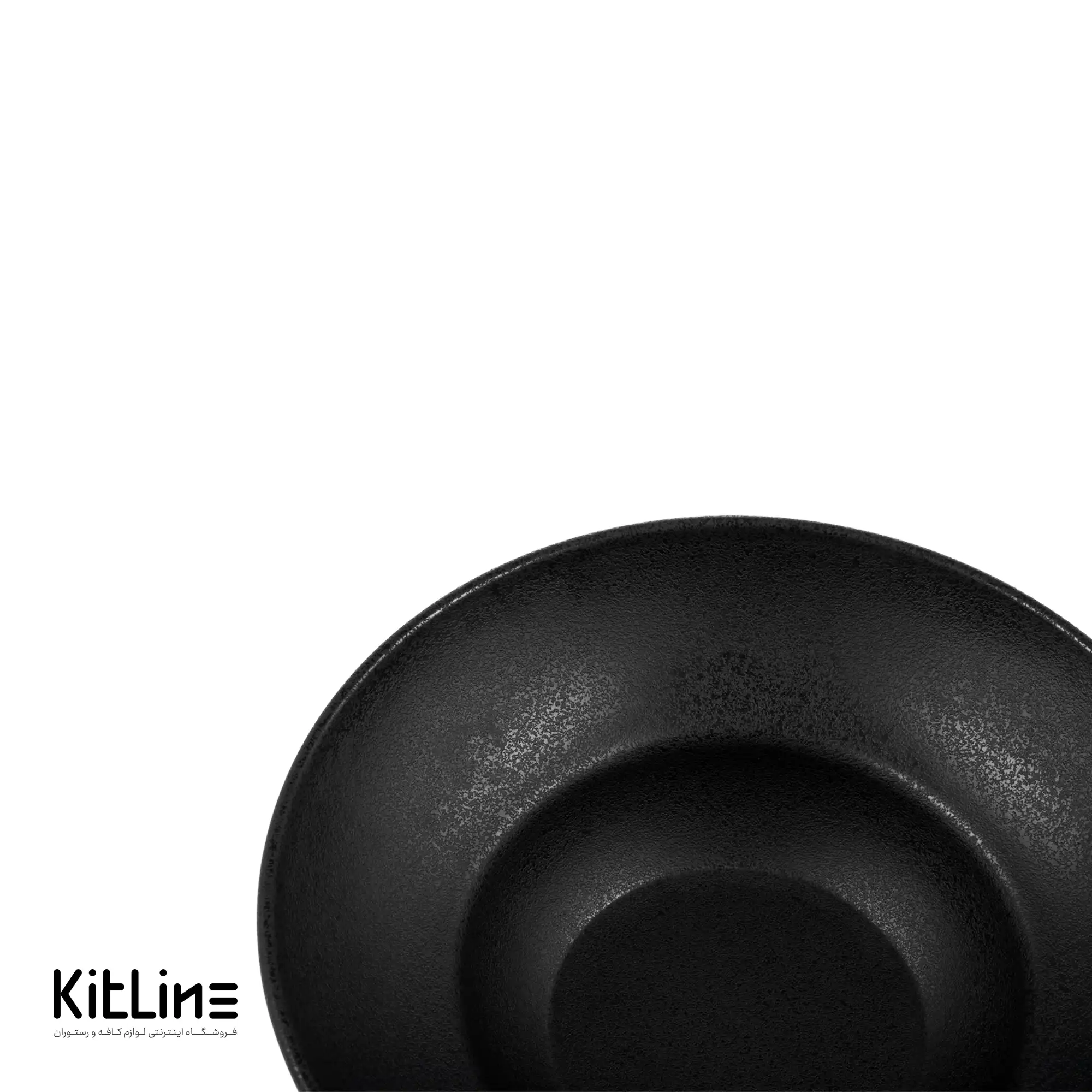 بشقاب گود ملامین ۲۵ سانتیمتری مشکی مات تورزن - تصویر 4