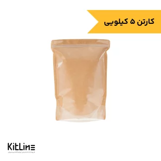 پاکت ایستاده زیپ دار شفاف کرافت ۳۴×۲۴ سانتیمتری نیکان (کارتن ۵ کیلوگرمی)