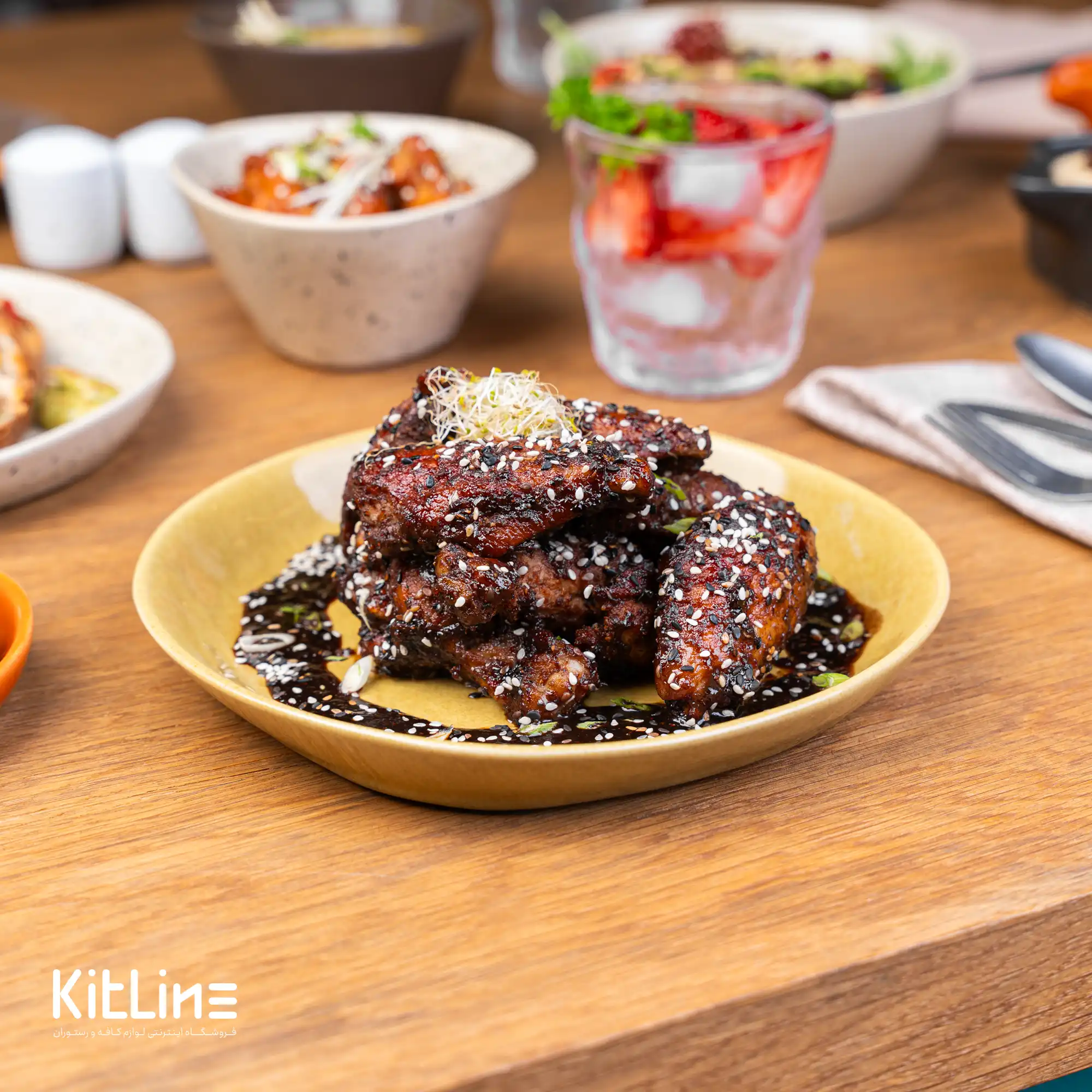 پیش دستی سرامیکی ۲۱ سانتیمتری اُکر - تصویر 4