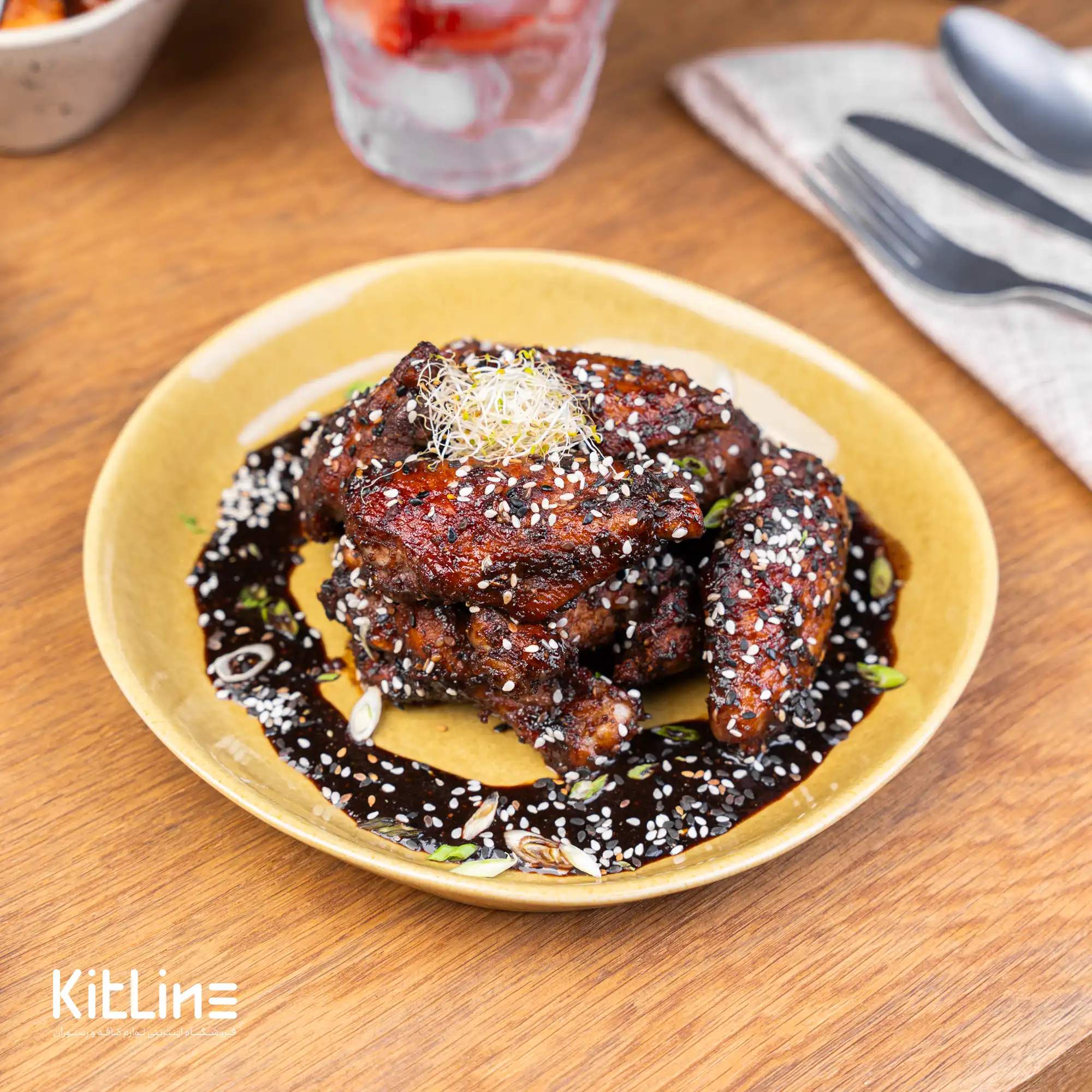 پیش دستی سرامیکی ۲۱ سانتیمتری اُکر - تصویر 5