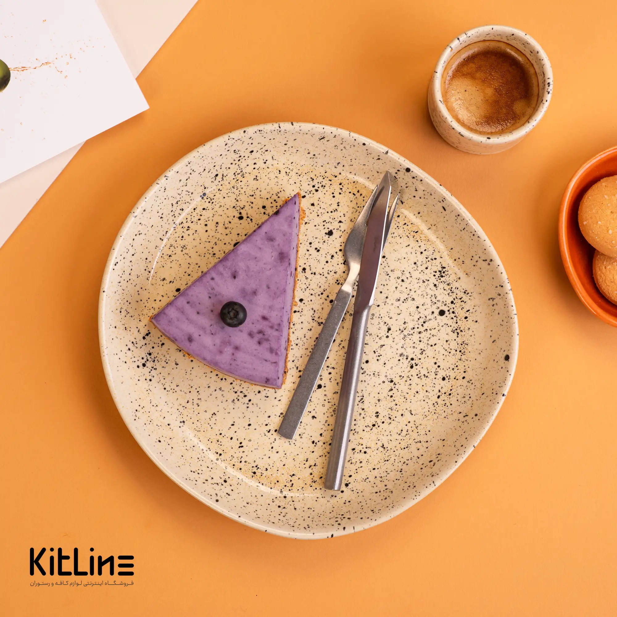 پیش دستی سرامیکی ۲۱ سانتیمتری طرح خال دار کرم - تصویر 8