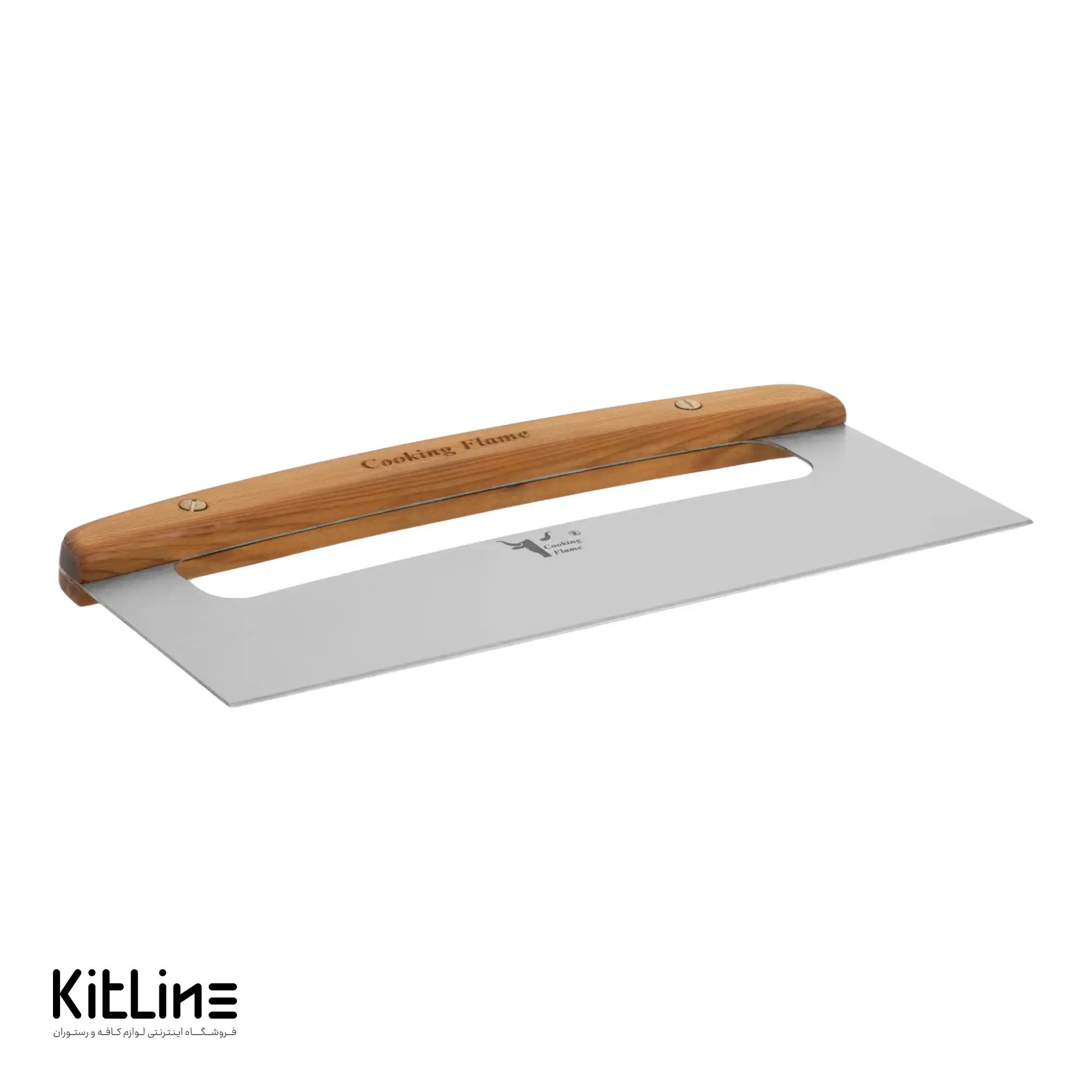 کاردک خمیر استیل دسته چوبی نمره ۲۶ کوکینگ فلیم (Cooking Flame) - تصویر 4