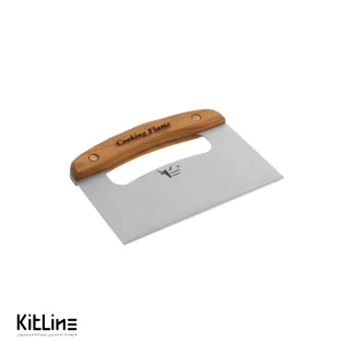 کاردک خمیر استیل دسته چوبی نمره ۱۶ کوکینگ فلیم (Cooking Flame)