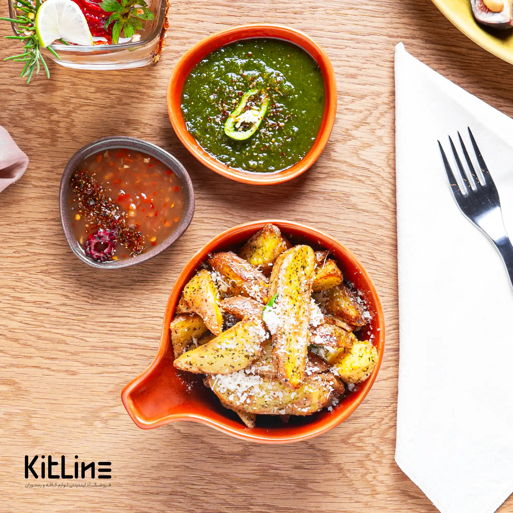 کاسه سرامیکی ۴۰۰ میلی لیتری آجری - تصویر 3