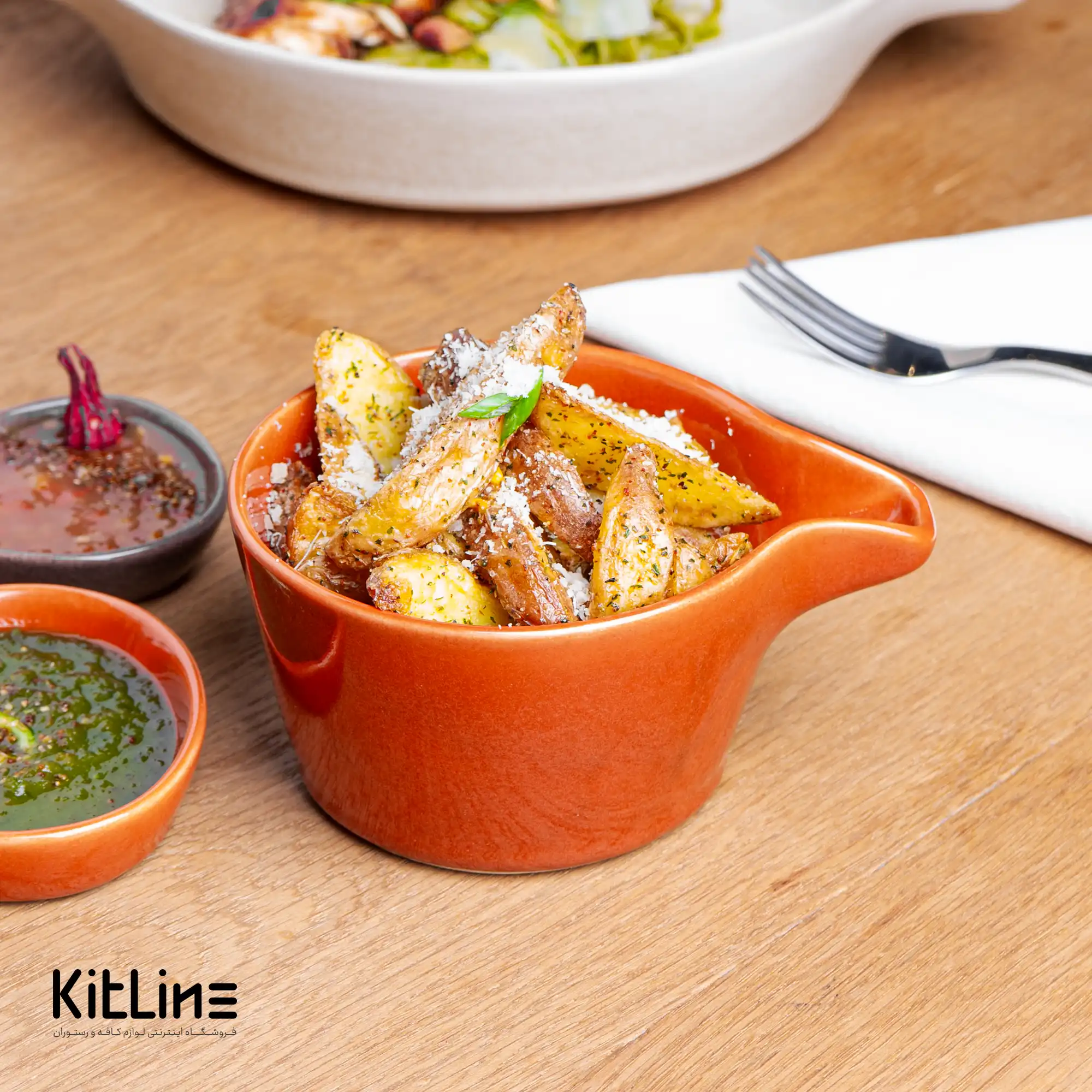 کاسه سرامیکی ۴۰۰ میلی لیتری آجری - تصویر 4