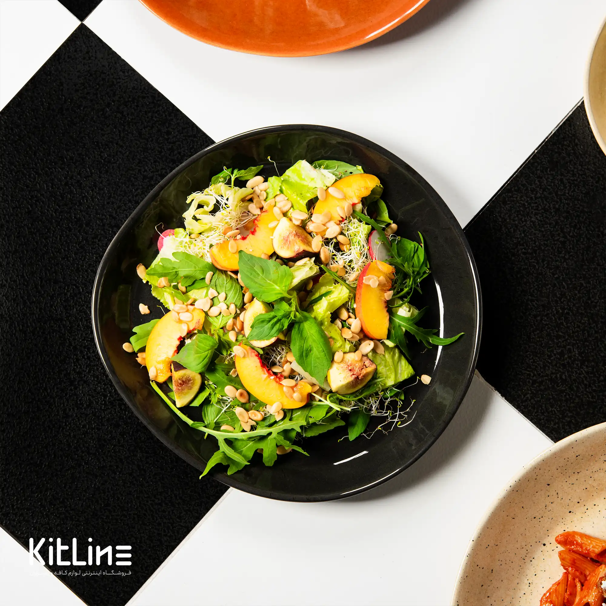 بشقاب استون ور ۲۴ سانتیمتری زغالی - تصویر 6