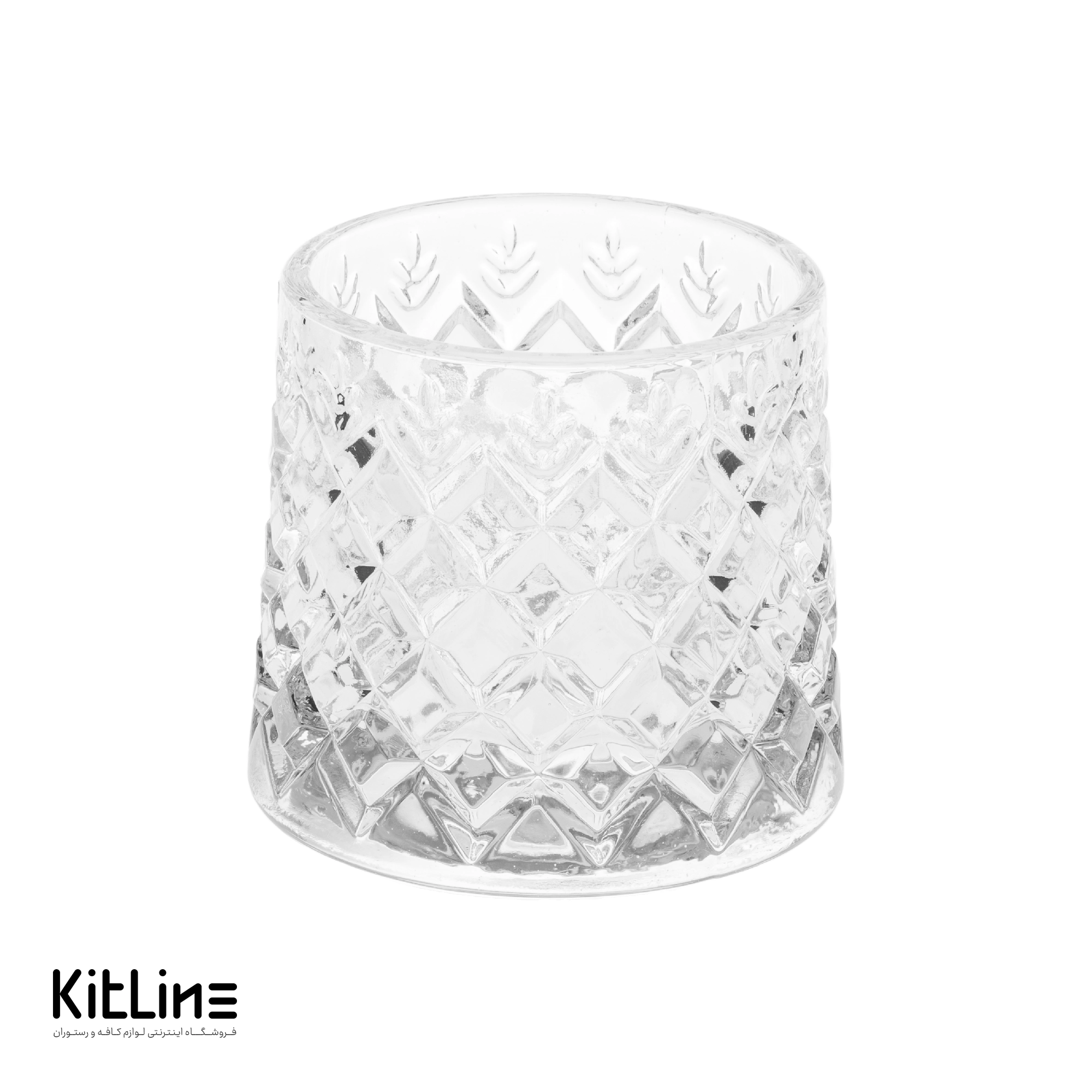 نیم لیوان گردان شیشه ای ۲۵۰ میلی لیتری