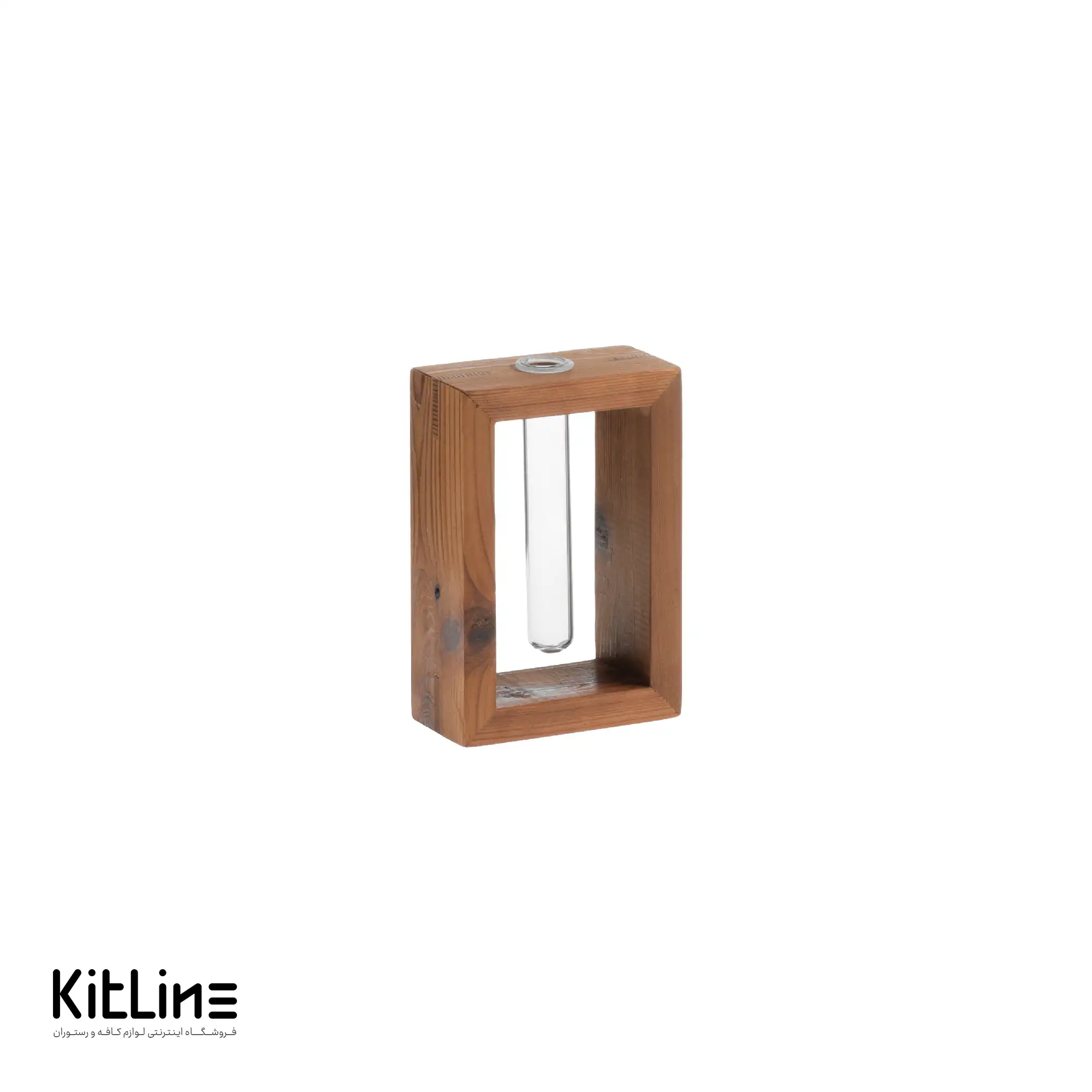 گلدان بشری شیشه ای با قاب چوبی - تصویر 2